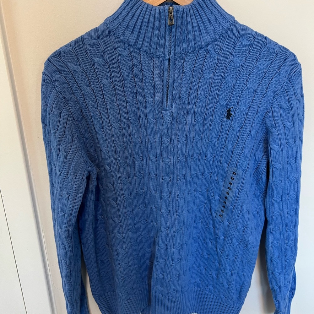 Polo Ralph Lauren Blue Zip-Up Sweater